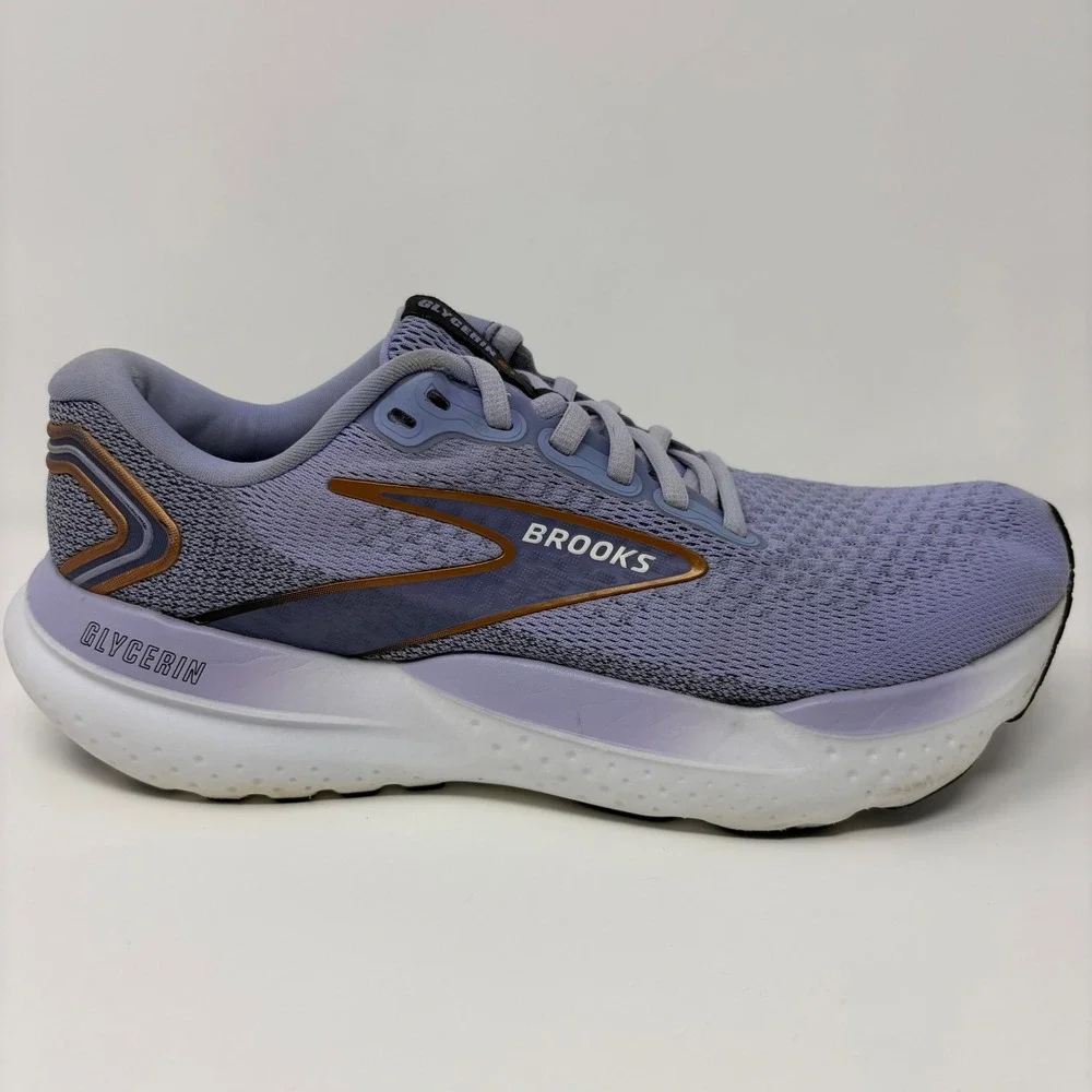Brooks Glycerin 21 Women's Size 8 Purple White Running Shoes (1204081B544)